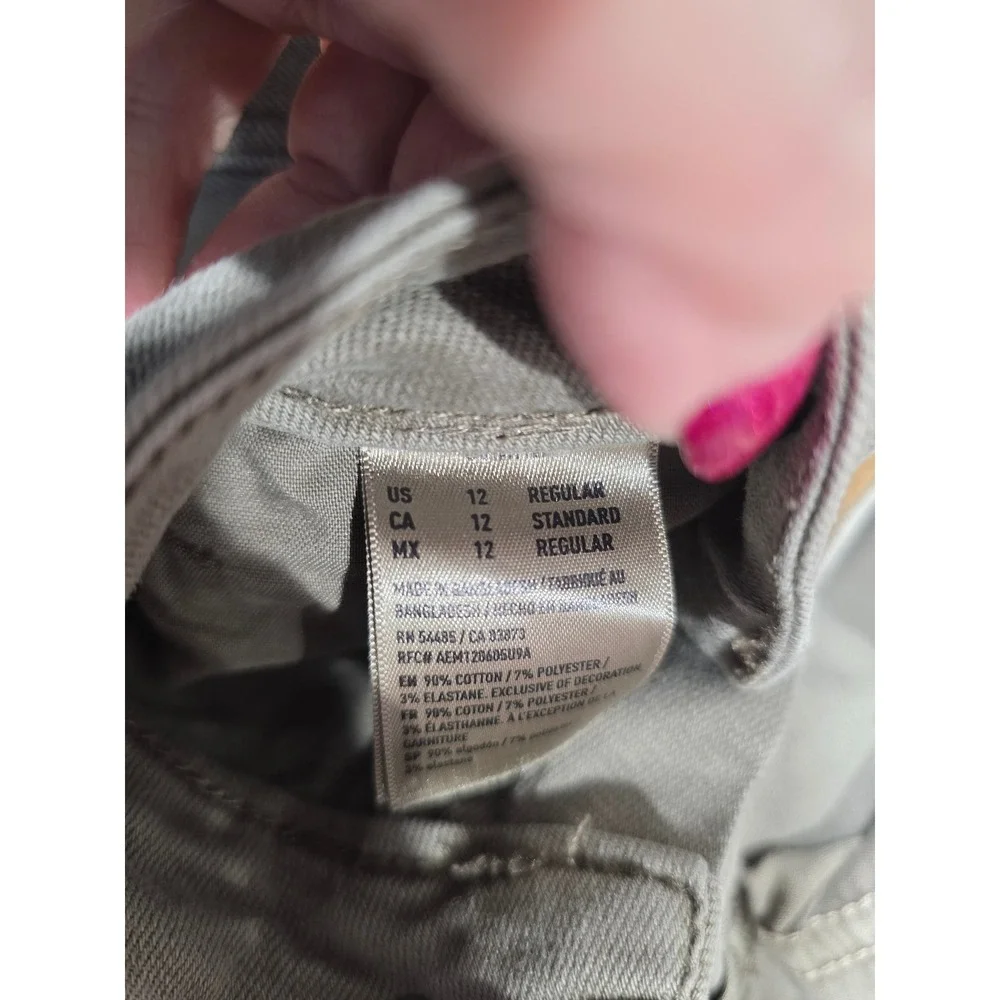 American Eagle Women Lot‎ 10 Super Stretch Black Jeggings & 12 Reg. Green Jeans - Picture 15 of 16